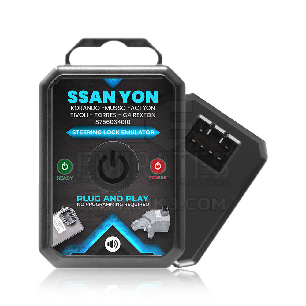 SsangYong Korando - Musso - Actyon - Tivoli - Torres - G4 Rexton Steering Lock Emulator Simulator With Lock Sound