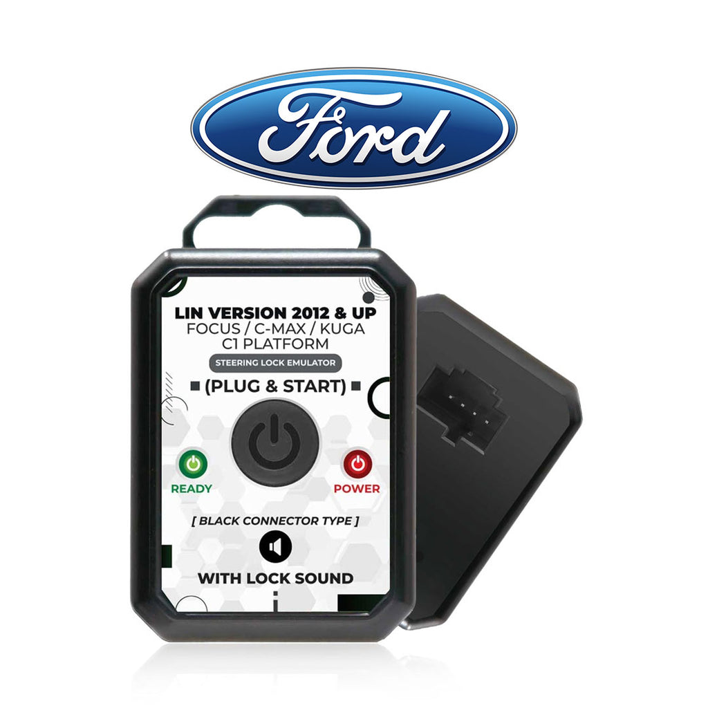 Ford Focus C-Max Kuga Mondeo Steering Lock Emulator Simulator With Lock Sound - Black Plug Type